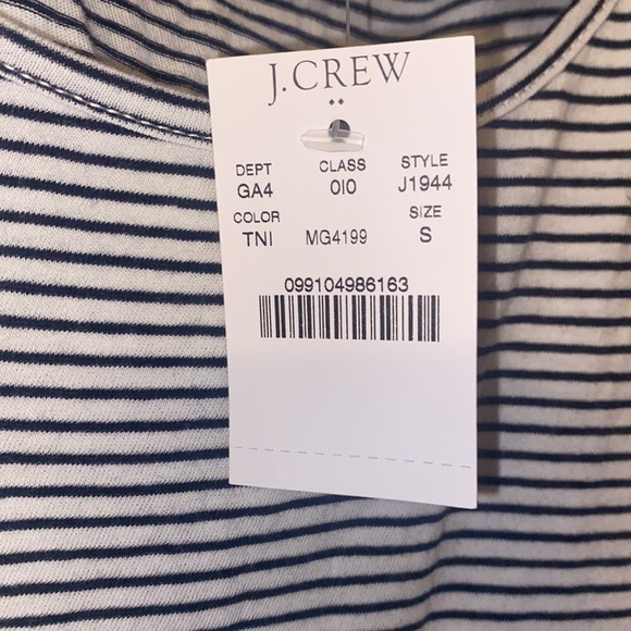 NWT Jcrew factory cotton ruffle lightweight casual dress, black / white, small! - Picture 2 of 10